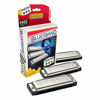 Picture of Hohner 3P1501BX Bluesband Harmonica, Pro Pack, Keys of C, G, & a Major