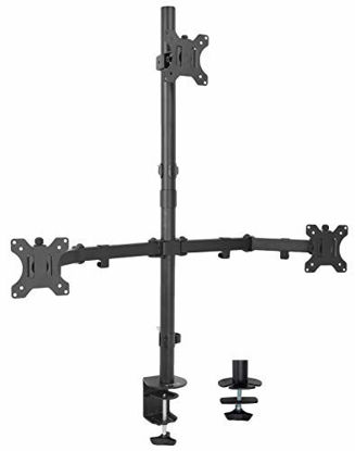 Picture of VIVO Triple LCD Monitor Desk Mount Stand Heavy Duty and Fully Adjustable, 3 Screens up to 30 inches STAND-V003T