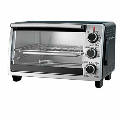 Picture of BLACK+DECKER TO1950SBD 6-Slice Convection Countertop Toaster Oven, Includes Bake Pan, Broil Rack & Toasting Rack, Stainless Steel/Black Convection Toaster Oven