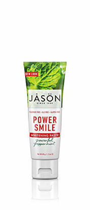 Picture of Jason Powersmile Whitening Fluoride-Free Toothpaste, Powerful Peppermint, Travel Size, 3 Oz