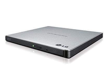 Picture of LG Electronics 8X USB 2.0 Super Multi Ultra Slim Portable DVD+/-RW External Drive with M-DISC Support, Retail (Silver) GP65NS60