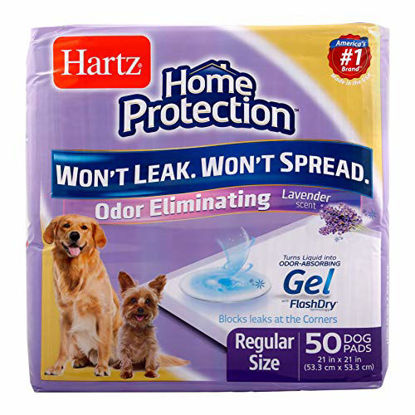 Picture of Hartz Home Protection Lavender Scented Odor Eliminating Gel Dog Pads - 50 Count