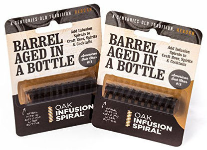 Picture of 2 Pack - Barrel Aged in a Bottle Oak Infusion Spiral. Barrel Age Your Whiskey
