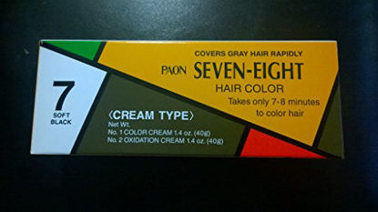 Picture of Paon Seven-eight Hair Color [ Only 7-8 Minutes to Color Hair ] #7 Soft Black < Cream Type >