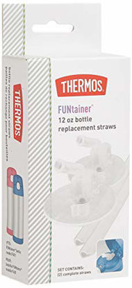 Picture of Thermos THRF401RS6 F401 FUNtainer Foogo Replacement Straw Set, 2 pk, one size, Clear