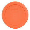 Picture of Pyrex Orange 2 Cup 4.5" Round Storage Cover 7200-PC for Glass Bowls - 2 Pack
