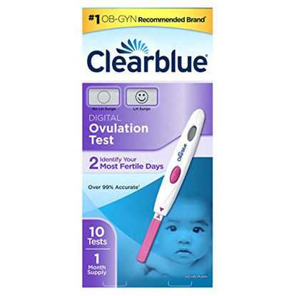 Picture of Clearblue Digital Ovulation Predictor Kit, featuring Ovulation Test with digital results, 10 Digital Ovulation Tests.