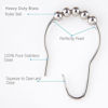 Picture of Amazer Shower Curtain Hooks Rings, Stainless Steel Shower Curtain Rings and Hooks for Bathroom Shower Rods Curtains-Set of 12, Polished Nickel