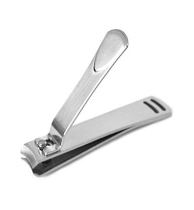 Picture of Smyrna Nail Clipper For Men & Women - Stainless Steel Fingernail Clipper - Non Slip Finish - Extra Wide Easy Press Lever