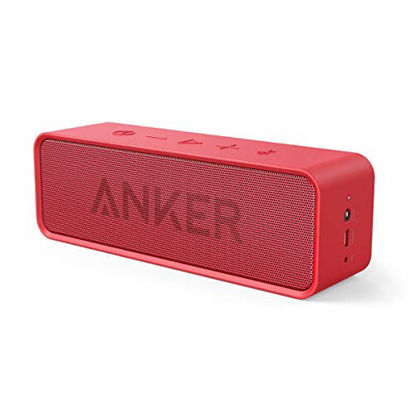 Picture of Anker Soundcore 24-Hour Playtime Bluetooth Speaker with 10W Limited Output, Stereo Sound, Rich Bass, 66 ft Bluetooth Range, Built-in Mic. Portable Wireless Speaker for iPhone, Samsung, and More - Red