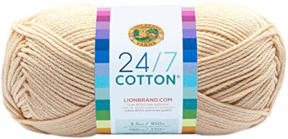 Picture of Lion Brand Yarn 761-098 24-7 Cotton Yarn, Ecru