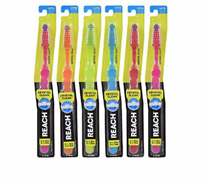Picture of Reach Crystal Clean Firm Adult Toothbrush, 1 Each, Colors May Vary, 6 Piece