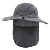 Picture of Home Prefer Adult UPF 50+ Sun Protection Cap Wide Brim Fishing Hat with Neck Flap Dark Gray