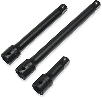 Picture of EPAuto 1/2-Inch Drive Impact Socket Extension Bar Set, Cr-V, 3 Pieces