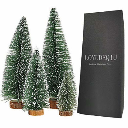 Picture of Desktop Miniature Pine Tree tabletop christmas tree small pine tree decor christmas tree toppers 