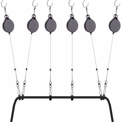 Picture of KIWI design VR Cable Management, Ceiling Pulley System for HTC Vive/Vive Pro/Oculus Rift/Rift S/Link Cable for Oculus Quest/Quest 2/Valve Index VR Accessories (Black, 6 Pack)