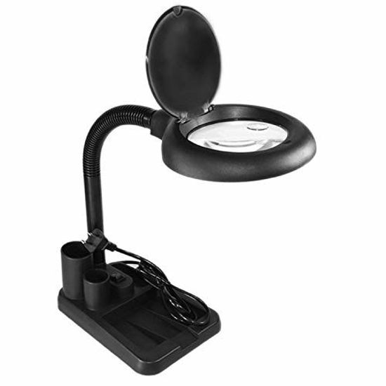 Led desk lamp with magnifying glass discount