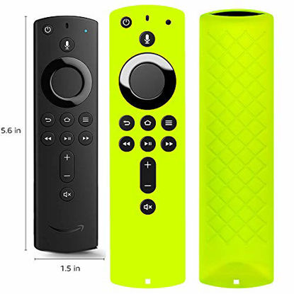 Picture of Covers for All-New Alexa Voice Remote for Fire TV Stick 4K, Fire TV Stick (2nd Gen), Fire TV (3rd Gen) Shockproof Protective Silicone Case - Chartreus