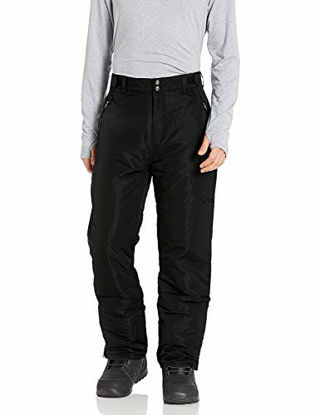Picture of Arctic Quest Mens Water Resistant Insulated Ski & Snow Pants with Pockets, Black, X-Large