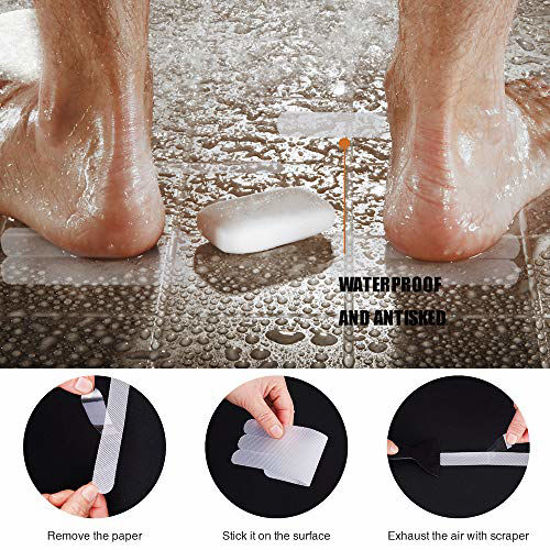 GetUSCart Secopad Anti Slip Shower Stickers 24 PCS Safety Bathtub