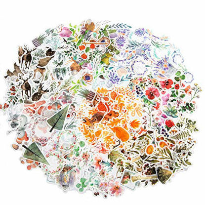 Picture of Molshine 320pcs Decorative Stickers-Forest Animal Plant Flowers Series Decals for DIY,Personalize,Bullet Diary Decoration,Laptops,Scrapbook,Luggage,Cars,Books,Sealing -8 Packs