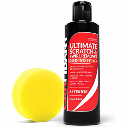 Picture of Carfidant Red Car Scratch Remover - Ultimate Scratch and Swirl Remover for Red Color Paints - Polish & Paint Restorer - Easily Repair Paint Scratches, Scratches, Water Spots! Car Buffer Kit