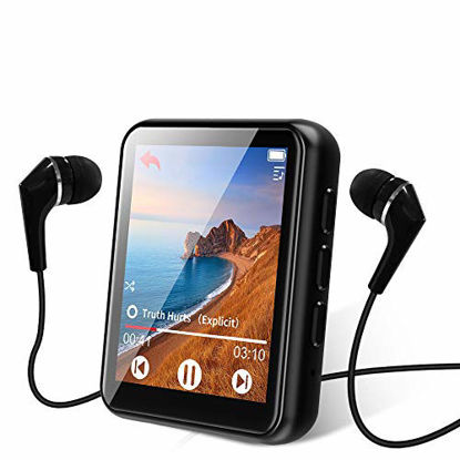 Picture of MP3 Player Bluetooth 5.0 Touch Screen Music Player 16GB Portable mp3 Player with Speakers high Fidelity Lossless Sound Quality mp3 FM Radio Recording e-Book 1.8 inch Screen MP3 Player Support (128GB)