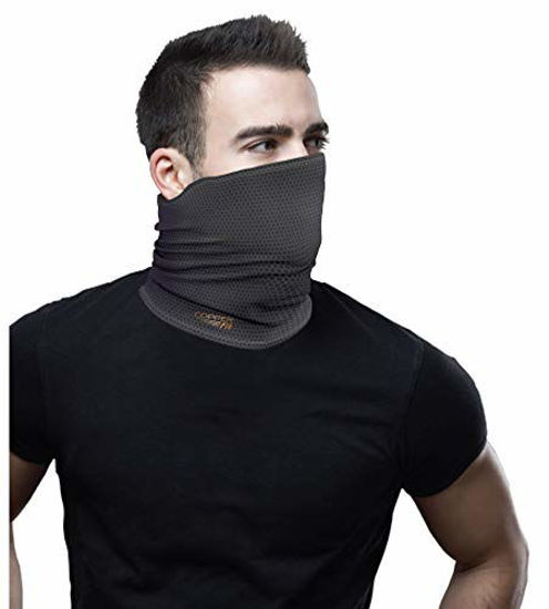 Picture of Copper Fit unisex adult Guardwell Face Cover and Neck Gaiter, Gray, US