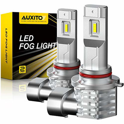 Picture of AUXITO 9145 9140 H10 LED Fog Light Bulb Fanless, 3400LM Per Set, 6500K Cool White, CSP LED Chips, Fog Light Bulbs or DRL Replacement, Pack of 2