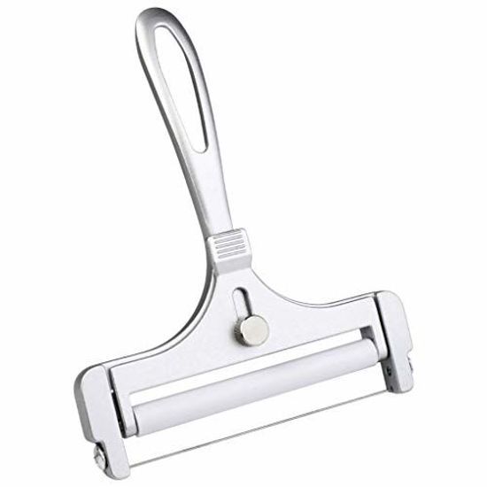Picture of Poualss Stainless Steel Wire Cheese Slicer, Adjustable Thickness Cheese Cutter for Soft, Semi-Hard Cheeses Kitchen Cooking Tool