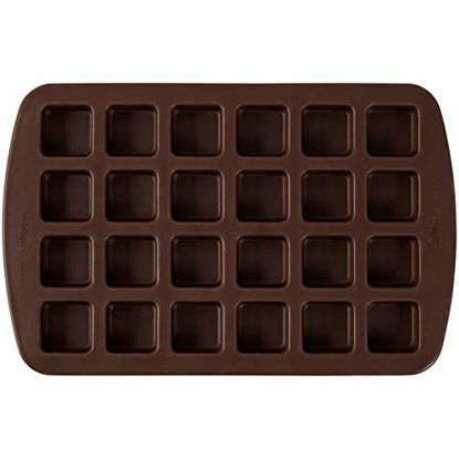 Picture of Wilton Bite-Size Brownie Squares Silicone Mold, 24-Cavity