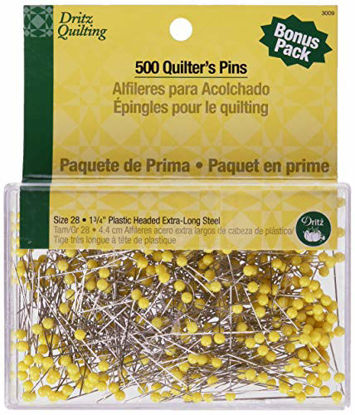 Picture of Dritz 3009 Quilting Pins, 1-3/4-Inch, Yellow (500-Count)