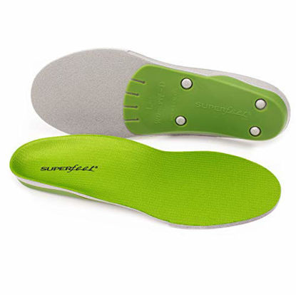 Picture of Superfeet Unisex-Adult wideGREEN High Arch Support Orthotic Inserts Feet Extra Wide Shoes Insole, Green, 12.5-14