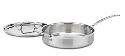 Picture of Cuisinart MultiClad Pro Stainless 5-1/2-Quart Saute with Helper and Cover