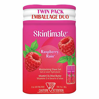Picture of Skintimate PX-564 Signature Scents Moisturizing Shave Gel for Women, Raspberry Rain Scent with Vitamin E and Olive Butter - 7 Ounce Twin Pack