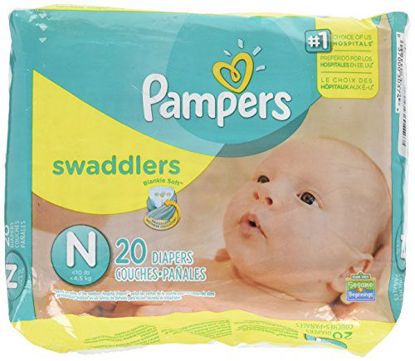 Picture of Pampers Swaddlers Diapers, Newborn (Up to 10 lbs.), 20 Count