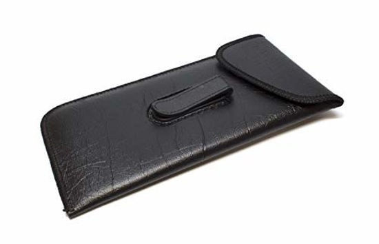 Picture of Mens Slip-In Soft Eyeglass Case w/ Belt Clip & Flap in Black