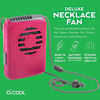 Picture of O2COOL FN0200100E048RSP Deluxe Necklace Raspberry Personal Fan, Universal