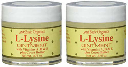 Picture of Basic Organics L-Lysine Lip Ointment, 0.875 oz (2 Pack)