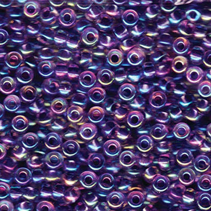Picture of Miyuki Round Seed Beads Size 6/0 20g Amethyst Lined Crystal AB