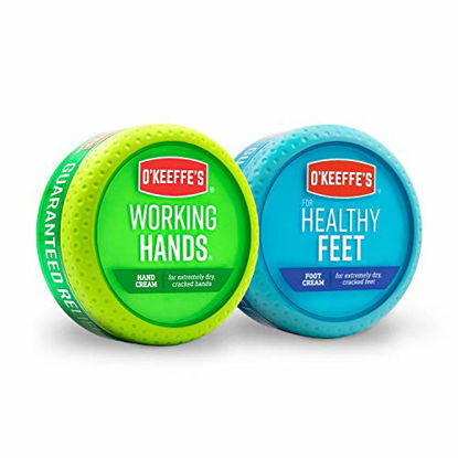 Picture of O'Keeffe's Working Hands 3.4 ounce & Healthy Feet 3.2 ounce Combination Pack of Jars