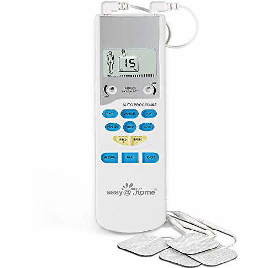 Picture of Easy@Home TENS Unit Muscle Stimulator - Electronic Pulse Massager, 510K Cleared, FSA Eligible OTC Home Use handheld Pain Relief therapy Device - Pain Management Machine - EHE009
