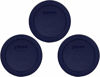 Picture of Pyrex Blue 2 Cup Round Storage Cover #7200-PC for Glass Bowls 3-Pack