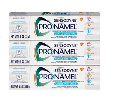 Picture of Sensodyne Pronamel Toothpaste, Gentle Whitening, Alpine Breeze Travel Size 0.8 Ounce (Pack Of 3)