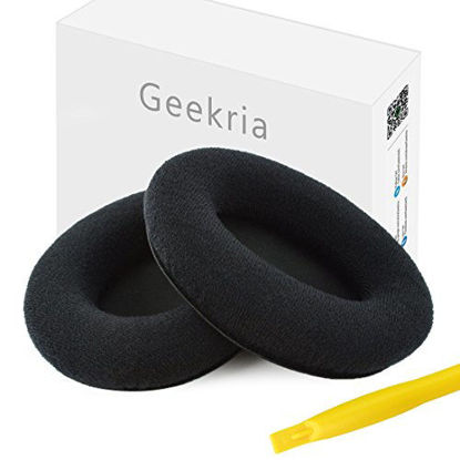 Picture of Geekria Earpad for Sennheiser HD418, HD419, HD428, HD429, HD439, HD438, HD448, HD449 Headphone Velvet Ear Pad/Ear Cushion/Ear Cups/Ear Cover/Earpads Repair Parts