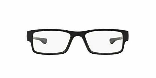 Picture of Oakley Men's OX8046 Airdrop Prescription Eyeglass Frames, Satin Black/Demo Lens, 57 mm