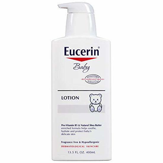 Picture of Eucerin Baby Body Lotion - Hypoallergenic & Fragrance Free, Safe for Everyday Use on Sensitive Skin - 13.5 fl. oz. Pump Bottle