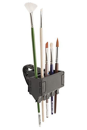 Picture of Brush Grip Paintbrush Holder and Drying Rack/Caddy, Painting Supplies (Black)