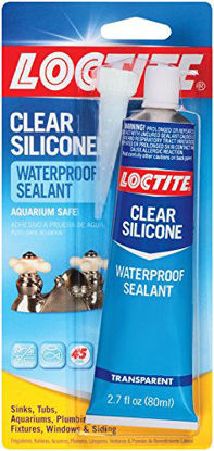 Picture of Loctite 908570-6 Clear Silicone Waterproof Sealant, 2.7 oz. Tubes (Case of 6)