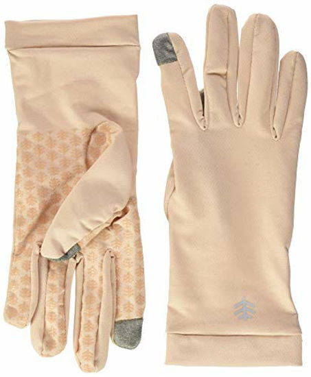 Picture of Coolibar UPF 50+ Men's Women's Gannett UV Gloves - Sun Protective (Medium- Beige)